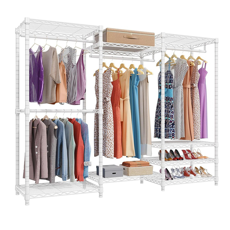 4 rakke Garment Rak Wit