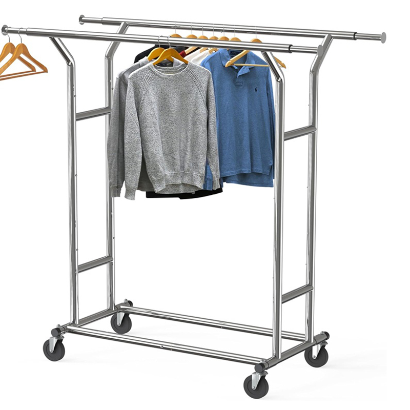 Dubbele Stawe Rolling Garment Rod
