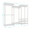 4 rakke Garment Rak Wit
