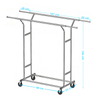 Dubbele Stawe Rolling Garment Rod